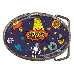 Vector Flat Space Design Background With Text Belt Buckles by Vaneshart