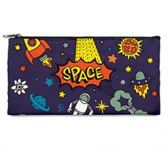 Vector Flat Space Design Background With Text Pencil Case by Vaneshart