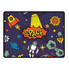 Vector Flat Space Design Background With Text Fleece Blanket (small) by Vaneshart