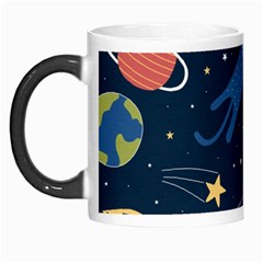 Seamless Pattern With Funny Aliens Cat Galaxy Morph Mugs by Vaneshart