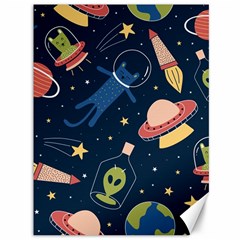 Seamless Pattern With Funny Aliens Cat Galaxy Canvas 36  X 48  by Vaneshart