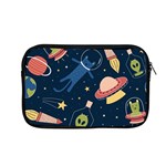 Seamless Pattern With Funny Aliens Cat Galaxy Apple MacBook Pro 13  Zipper Case Front