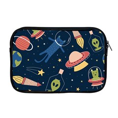 Seamless Pattern With Funny Aliens Cat Galaxy Apple Macbook Pro 17  Zipper Case by Vaneshart