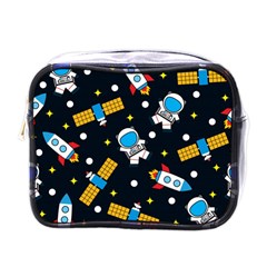 Seamless Adventure Space Vector Pattern Background Mini Toiletries Bag (one Side) by Vaneshart