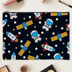 Seamless Adventure Space Vector Pattern Background Cosmetic Bag (xxxl) by Vaneshart