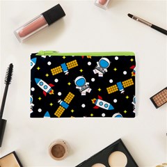 Seamless Adventure Space Vector Pattern Background Cosmetic Bag (xs) by Vaneshart