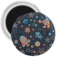 Space Seamless Pattern 3  Magnets by Vaneshart