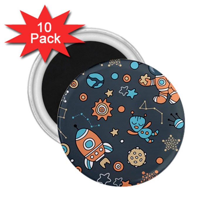 Space Seamless Pattern 2.25  Magnets (10 pack) 