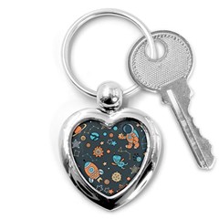 Space Seamless Pattern Key Chain (heart) by Vaneshart