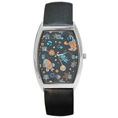 Space Seamless Pattern Barrel Style Metal Watch by Vaneshart