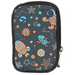 Space Seamless Pattern Compact Camera Leather Case by Vaneshart