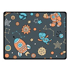 Space Seamless Pattern Fleece Blanket (small) by Vaneshart