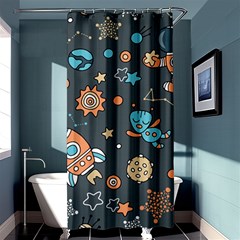 Space Seamless Pattern Shower Curtain 36  X 72  (stall)  by Vaneshart