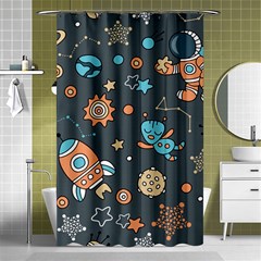 Space Seamless Pattern Shower Curtain 48  X 72  (small)  by Vaneshart