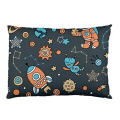 Space Seamless Pattern Pillow Case (two Sides) by Vaneshart