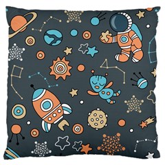 Space Seamless Pattern Large Cushion Case (one Side) by Vaneshart