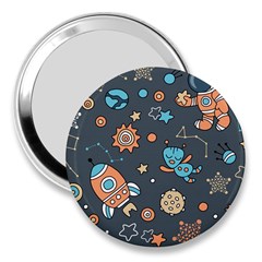 Space Seamless Pattern 3  Handbag Mirrors by Vaneshart