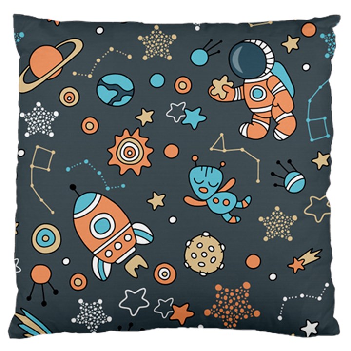 Space Seamless Pattern Standard Flano Cushion Case (Two Sides)