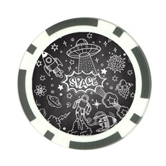 Vector Flat Space Design Background With Text Poker Chip Card Guard (10 Pack) by Vaneshart