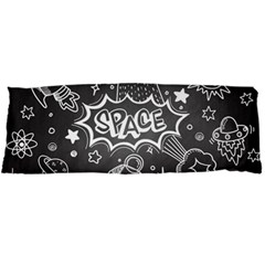 Vector Flat Space Design Background With Text Body Pillow Case Dakimakura (two Sides) by Vaneshart