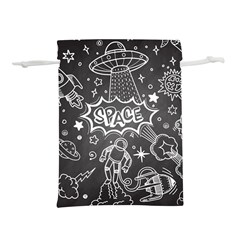 Vector Flat Space Design Background With Text Lightweight Drawstring Pouch (l) by Vaneshart