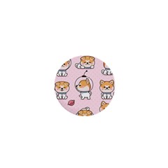 Set Kawaii Smile Japanese Dog Cartoon 1  Mini Magnets by Vaneshart