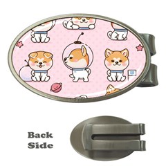 Set Kawaii Smile Japanese Dog Cartoon Money Clips (oval)  by Vaneshart