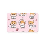 Set Kawaii Smile Japanese Dog Cartoon Magnet (Name Card) Front