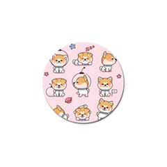 Set Kawaii Smile Japanese Dog Cartoon Golf Ball Marker (4 Pack) by Vaneshart