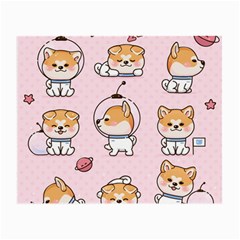 Set Kawaii Smile Japanese Dog Cartoon Small Glasses Cloth by Vaneshart