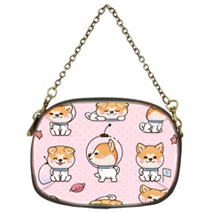 Set Kawaii Smile Japanese Dog Cartoon Chain Purse (two Sides) by Vaneshart