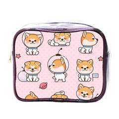 Set Kawaii Smile Japanese Dog Cartoon Mini Toiletries Bag (one Side) by Vaneshart