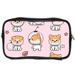 Set Kawaii Smile Japanese Dog Cartoon Toiletries Bag (one Side) by Vaneshart