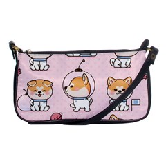 Set Kawaii Smile Japanese Dog Cartoon Shoulder Clutch Bag by Vaneshart