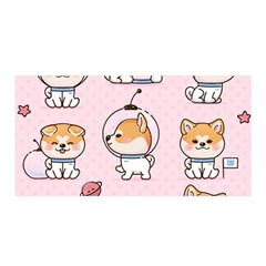 Set Kawaii Smile Japanese Dog Cartoon Satin Wrap by Vaneshart