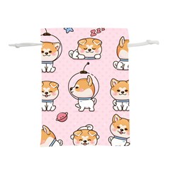 Set Kawaii Smile Japanese Dog Cartoon Lightweight Drawstring Pouch (s) by Vaneshart