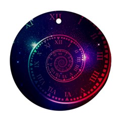 Time Machine Round Ornament (two Sides) by Vaneshart