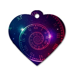 Time Machine Dog Tag Heart (one Side) by Vaneshart