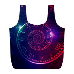 Time Machine Full Print Recycle Bag (l) by Vaneshart