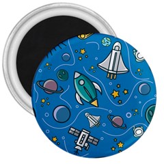 About Space Seamless Pattern 3  Magnets by Vaneshart