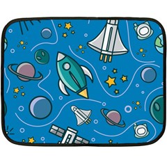 About Space Seamless Pattern Fleece Blanket (mini) by Vaneshart