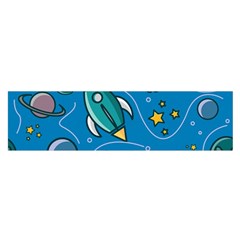 About Space Seamless Pattern Satin Scarf (oblong) by Vaneshart