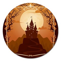 Beautiful Castle Magnet 5  (round) by Vaneshart