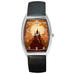 Beautiful Castle Barrel Style Metal Watch by Vaneshart