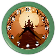 Beautiful Castle Color Wall Clock by Vaneshart