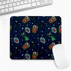 Monster Alien Pattern Seamless Background Large Mousepads by Vaneshart