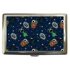 Monster Alien Pattern Seamless Background Cigarette Money Case by Vaneshart