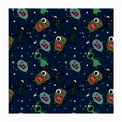 Monster Alien Pattern Seamless Background Medium Glasses Cloth by Vaneshart