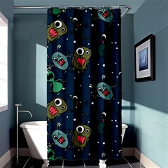 Monster Alien Pattern Seamless Background Shower Curtain 36  X 72  (stall)  by Vaneshart