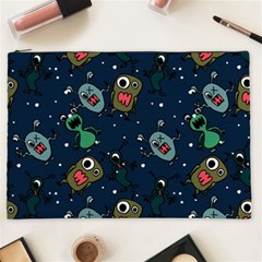 Monster Alien Pattern Seamless Background Cosmetic Bag (xxl) by Vaneshart